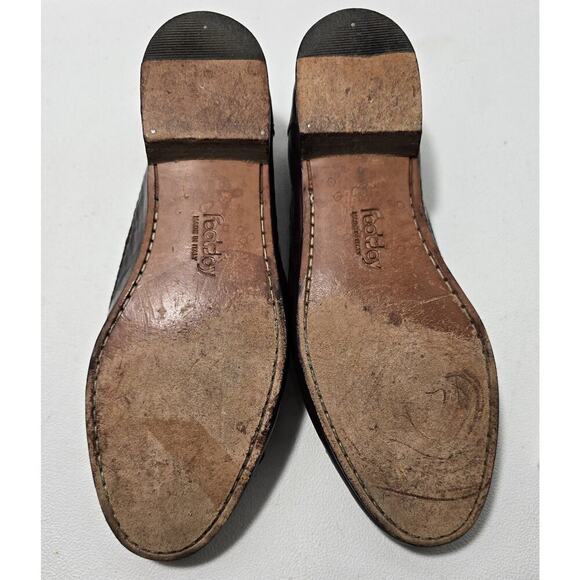 Vintage Foot-Joy Men’s Loafers Made in Italy Brown Kiltie Tassels 8M Dress Shoes - Picture 8 of 10